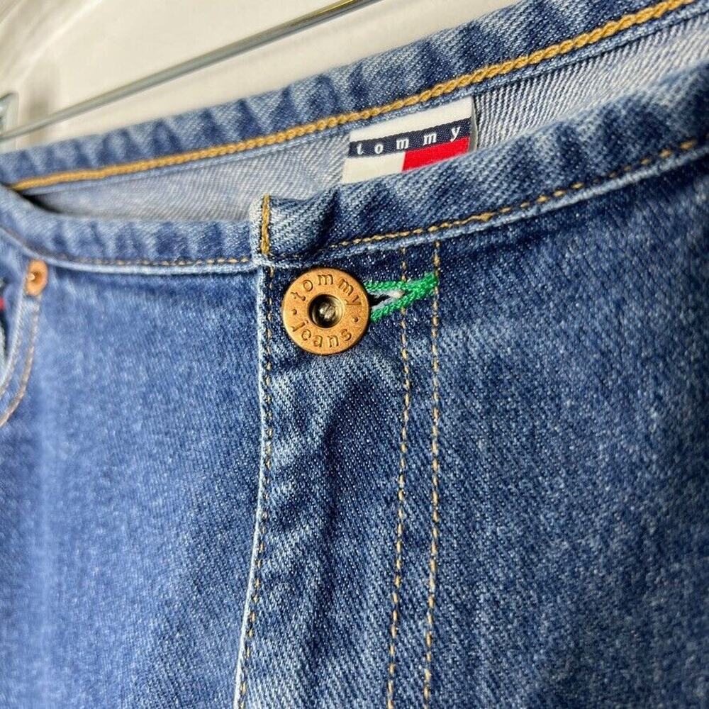 Tommy Hilfiger Blue Denim Vintage 90's Flare Bell Bottom Jeans Size 9 Women's - Picture 2 of 13